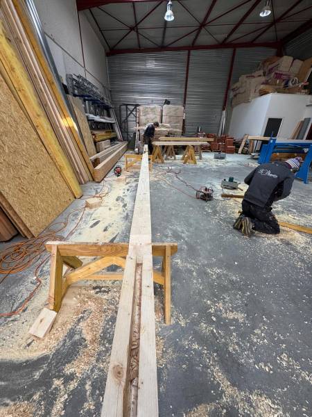 Réalisation d'un charpente traditionnelle par les 2 charpentiers a Toulouse ou a Albi 